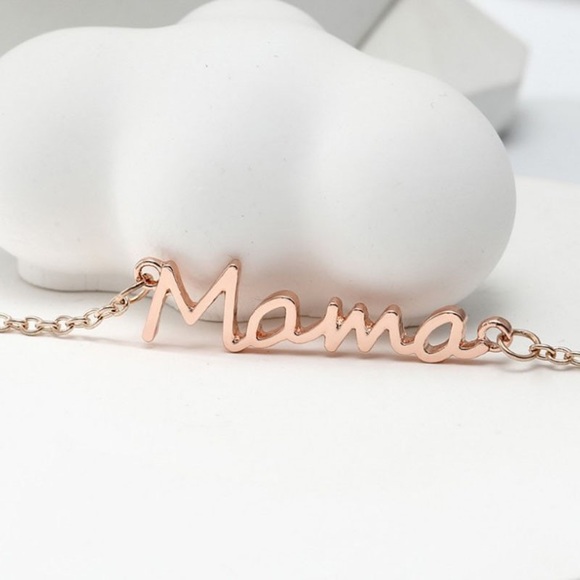 Mother’s Day Mama letter Charm with Chain Link gold silver & rose gold Bracelet - Picture 9 of 16